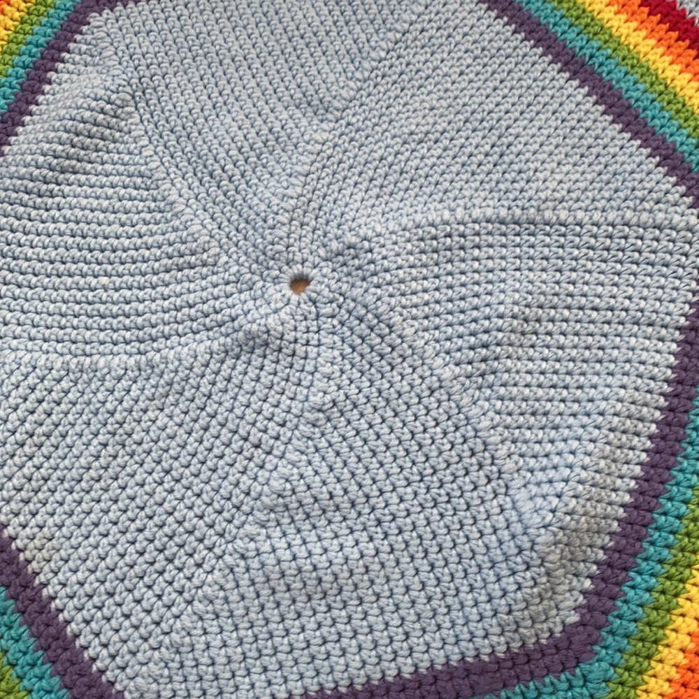 Rainbow Crocheted Hexagon Baby Blanket 🌈 - Picture 7 of 7